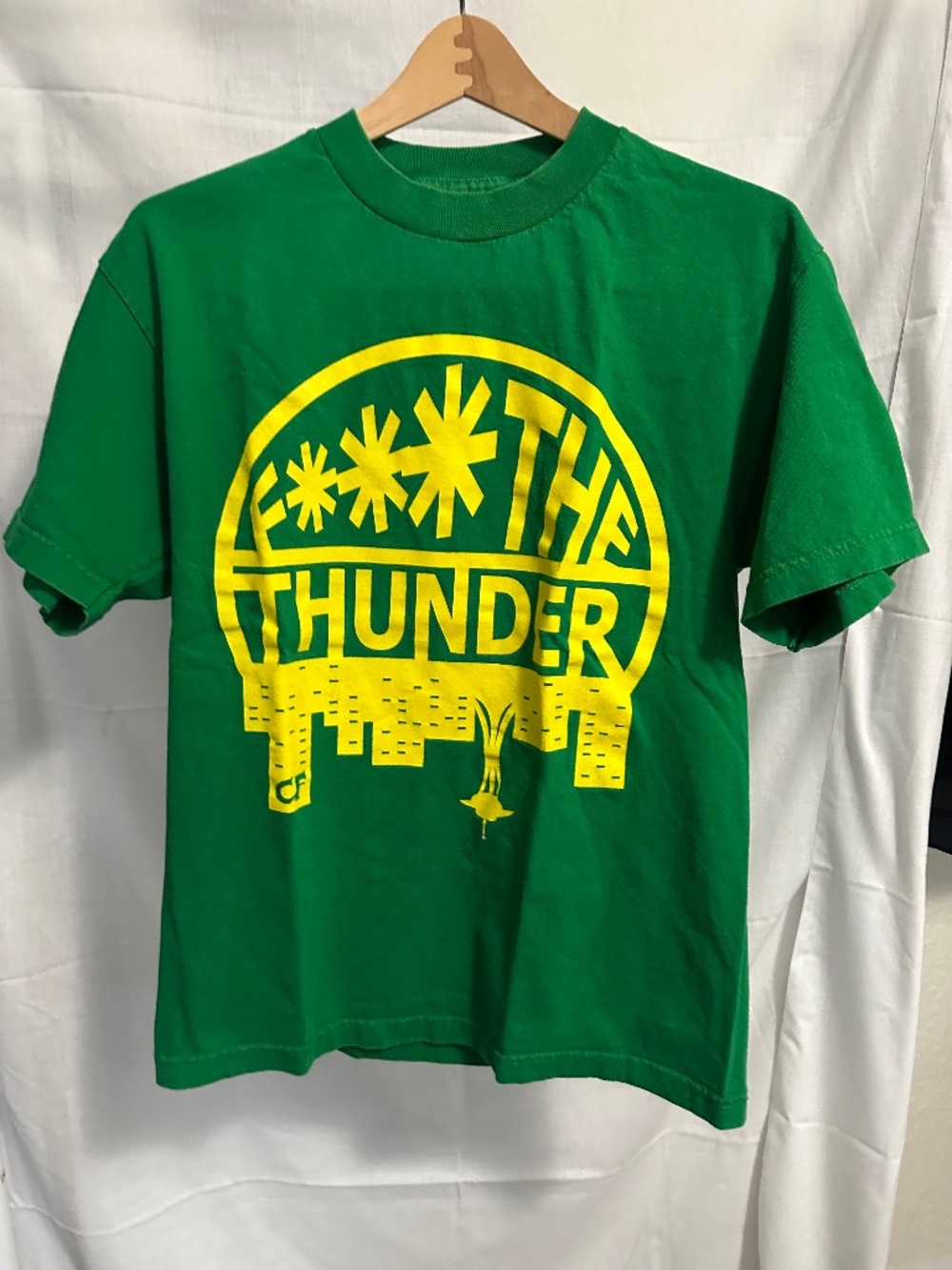 Vintage Seattle Supersonics “The Thunder” Green T-Shirt Size M NBA Retro Graphic